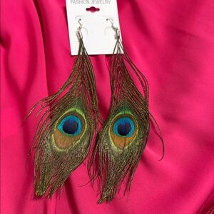 Peacock Feather Earrings